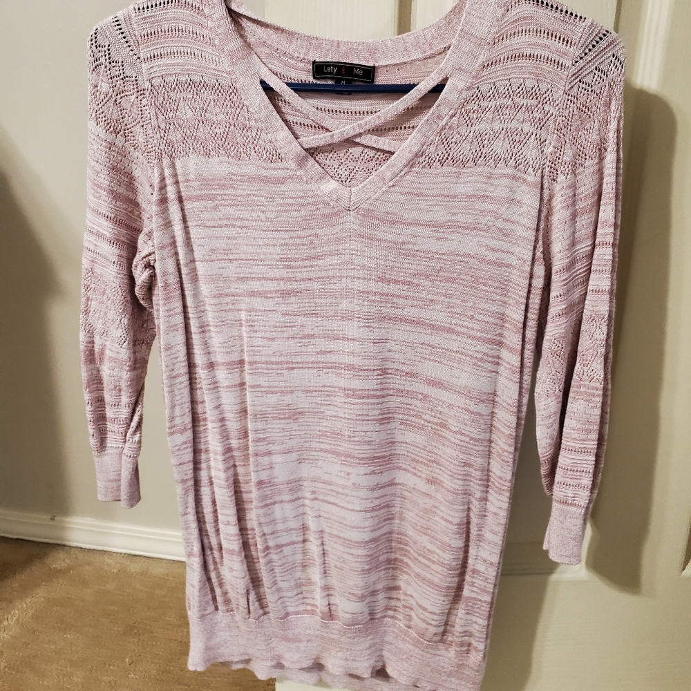 Womens lightweight 3/4 sleeve sweater